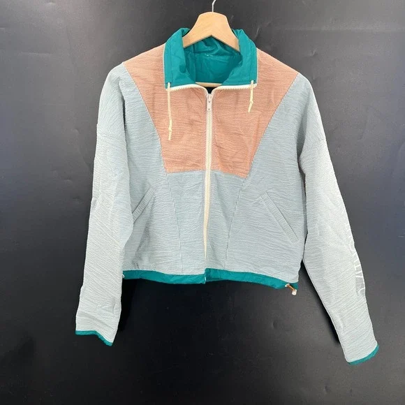 Without walls windbreaker Urban outfitters retro colorblock zip up lightweight M - Picture 2 of 13
